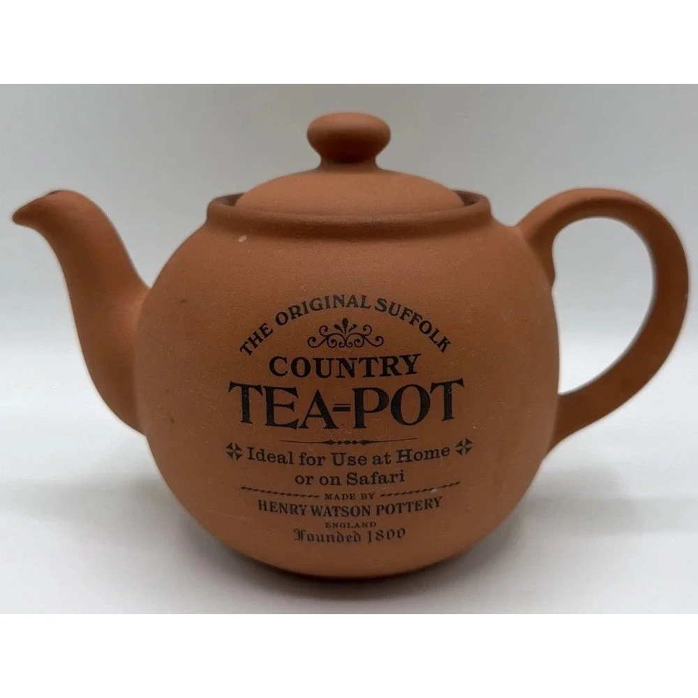 The Original Suffolk Country Tea Pot. Terracotta Henry Watson Pottery England.